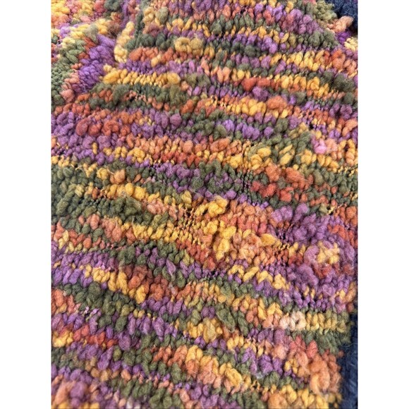 ECC Ecuadorian Clothing Company Wool Hood Full Zip Sweater Orange Textured Small - Picture 12 of 16